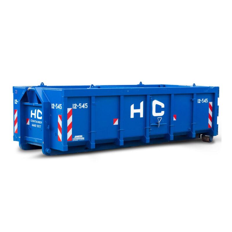 Åben ladcontainer med rumopdeling 12m3